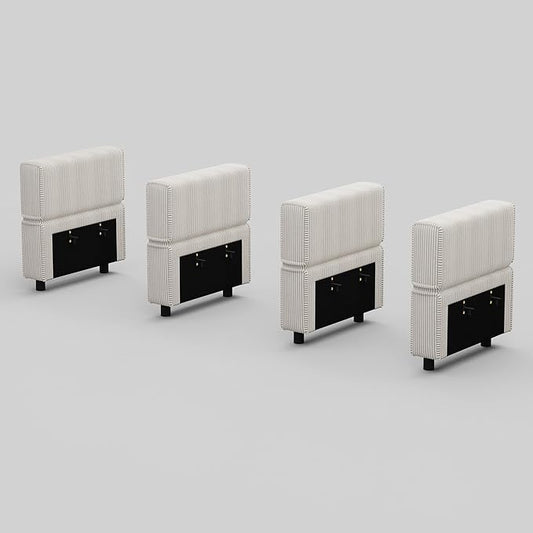 Modular Sectional Sofa Armrest Backrest Module for Sectional Couch Side Part Armrest/Backrest (Set of 4) Corduroy Beige