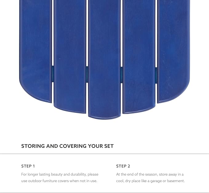 Linon Jayde Blue Adirondack Outdoor Accent Table