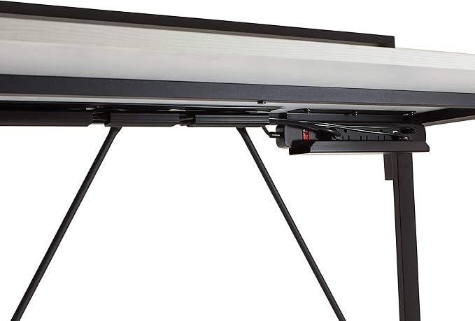 OSP Home Furnishings Tinker Desk with Storage Light Grey