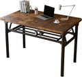 Folding Desk for Small Spaces 39.4 Inch Foldable Computer Desk No Assembly Required Space Saving Portable Study Table for Compact Home Office Bedroom Dorm Apartment Brown