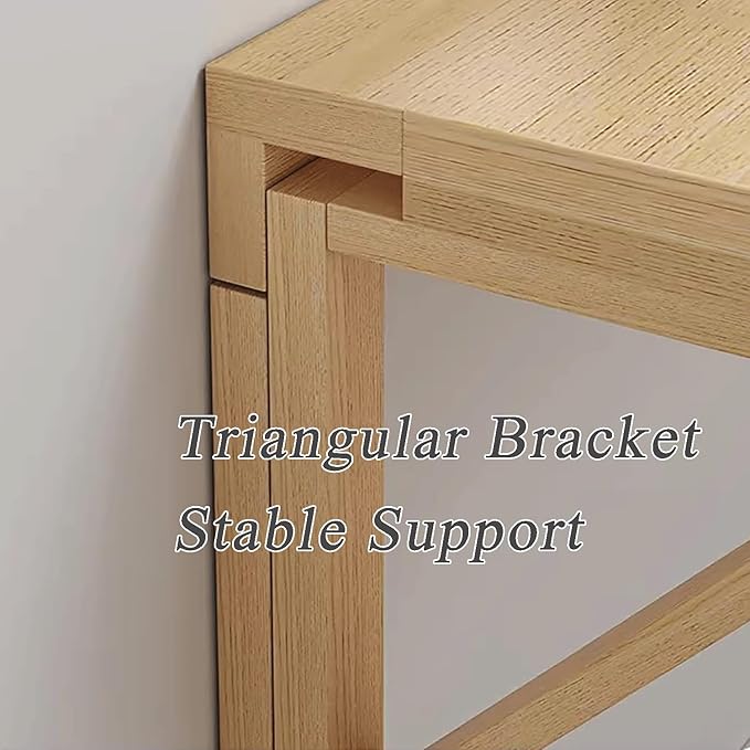 Wall-Mounted Folding Drop-Leaf Table Wood Floating Shelf Computer Desk Workbench Space - Saving for Small Spaces Home Office Dining Laundry Room Kitchen Bar(120x40cm/47x16in)