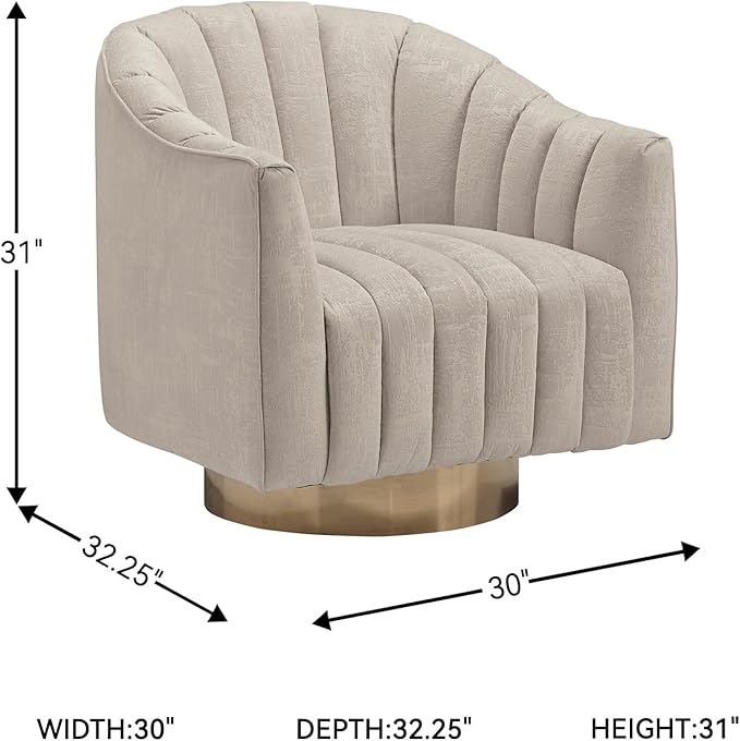 Signature Design by Ashley Penzlin Swivel Accent Chair Beige