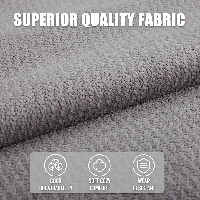 3 in 1 Sleeper Chair Bed Foldable Convertible Chair with Thickened Cushion and Sponge OTE Chenille Fabric Adjustable Backrest Upholstered Accent Chair for Apartment/Bedroom/Office - Light Gray