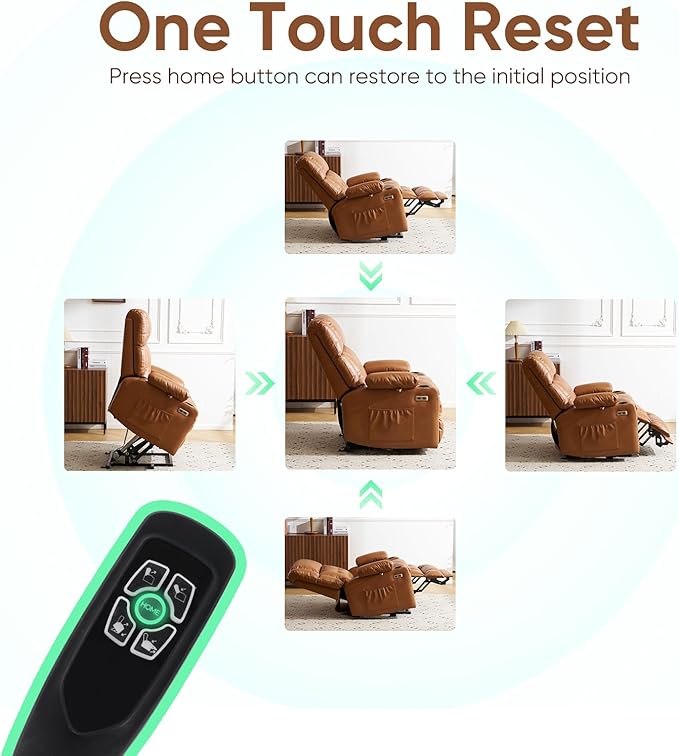 Dual Motor Power Lift Recliner Chair for Elderly with Massage and Heat Oversized Lift Chair with Arm Storage Lay Flat Lift Recliner for Adults Big Tall Infinite PositionLving Room Camel