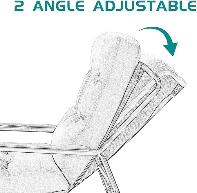 Lounge Recliner Chair Leisure Chair Studio Chairs Iron Arm Club Chair with Metal Legs Moveable Cushion for Living RoomTurquoise