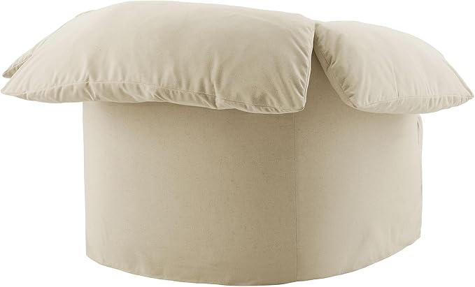 Modway Lark Oversized Accent Chair in Linen Fabric – Upholstered Modern Armchair with Down Blend Cushions – Slipcovered Chair for Living Room or Reading Nook