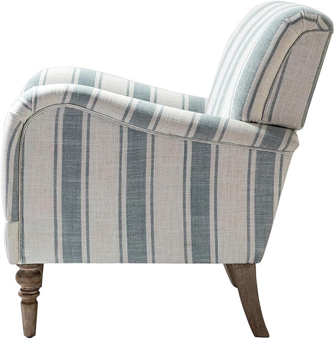Upholstered Accent Chair with Arms and Wooden Legs Modern Comfy Armchair Reading Chair for Living Room Bedroom