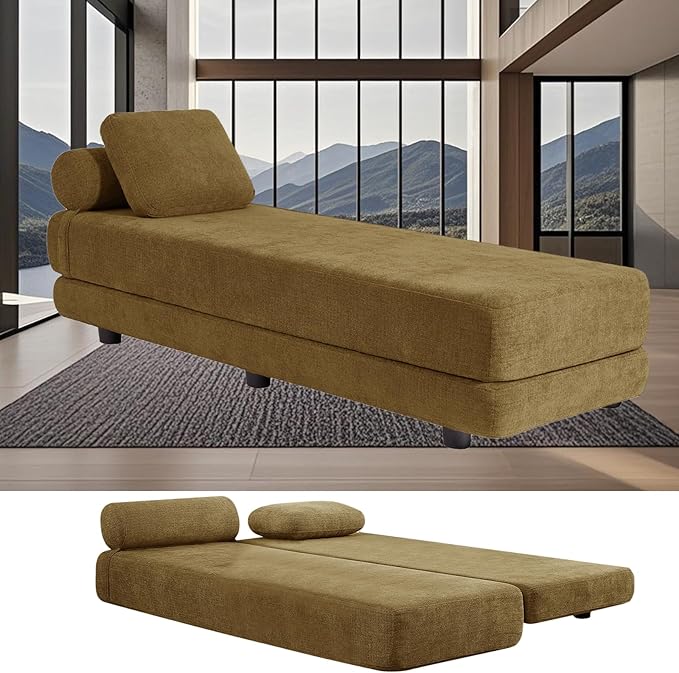 Upholstered Daybed30'' Wide Convertible 60 Day Bed Twin to QueenExtendable Sofa Bed for Small SpaceGuest Room Living Room or Office (Coffee)