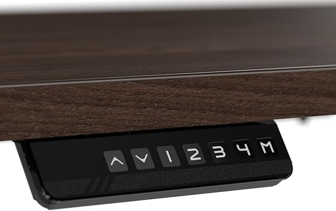 Bush Business Furniture 72-inch Electric Height Adjustable Standing Desk Ergonomic Sit-Stand Computer Table for Home and Professional Office Move 40 Series Black Walnut with Metallic Gray Base