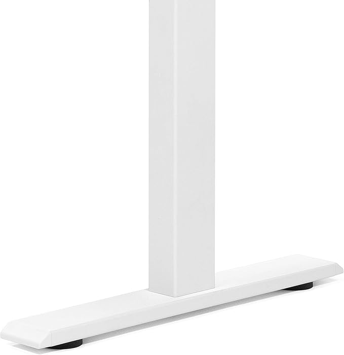 Furniture of America Grant Minimalist Metal Height Adjustable 48 in. Standing Desk for Home Office White and Maple