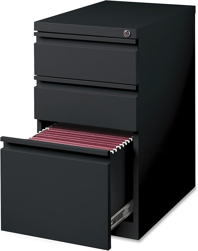Lorell LLR49521 Mobile File Pedestal Black
