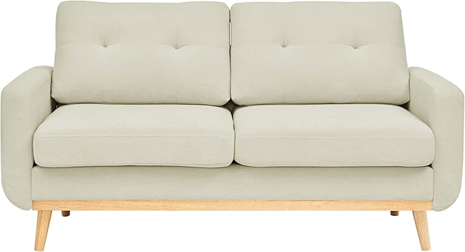67.7'' Mid-Century Modern Loveseat Sofa Comfy Cloud Couch with Button Tufted Design Small Space Sofa for Bedroom Office Apartment (Beige)