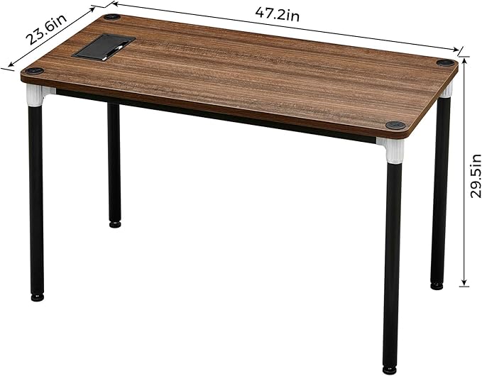 GreenForest Computer Desk 47 Home Office Writing Small Desk Modern Simple PC Table Sturdy Workstation Walnut