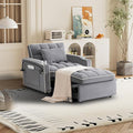 3 in 1 Sleeper Chair BedVelvet Convertible Sleeper SofaPull Out Bed Chair with USB Port &amp Ashtray and Swivel Phone Stand &amp Storage PocketsModern Sofa for Living Room
