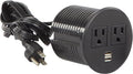OSP Home Furnishings Prado Power Unit with 2 USB 3.0 and 2 Electrical Outlets for PRD3060 and PRD3060D Desks Black