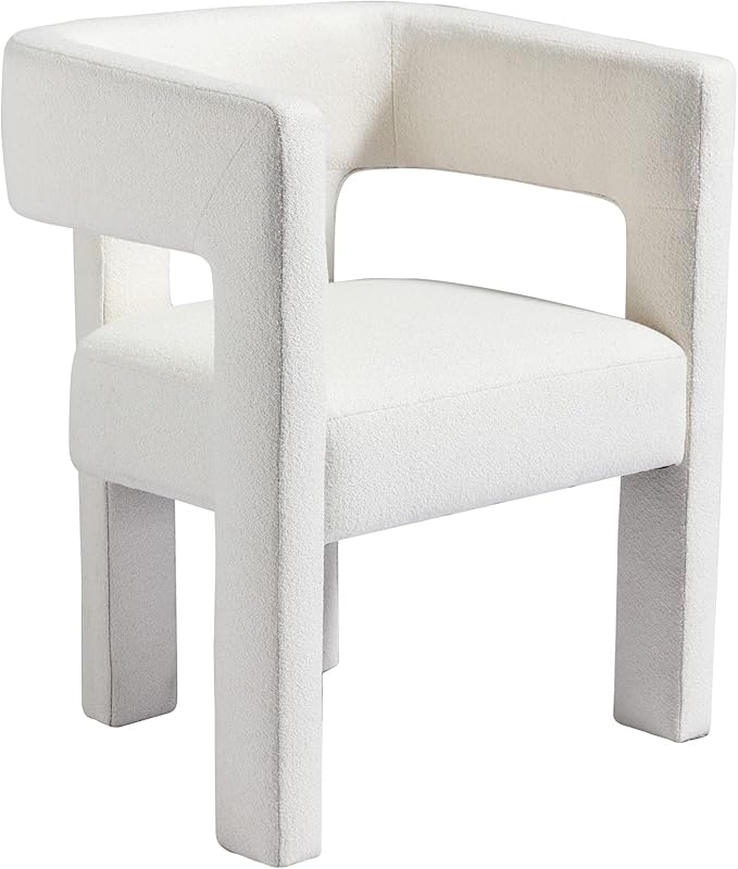Modern Living Room Chair Accent Arm Chair Dining Chair Kitchen Dining Living Room Chairs Contemporary Designed Fabric Upholstered Chair Kitchen Side ChairComfy Vanity Desk Chair for Bedroom-Beige