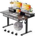 XINYAO Standing Desk with 5 Drawers 63 x 30 Inch Electric Height Adjustable Stand Up Desk Ergonomic Table with Storage Larger Desktop Computer Workstations