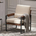 Beige Living Room Chairs Single Sofa Chair Side Chair for Living Room Living Room Accent Chair Office Accent Chair Armrest Frame Farmhouse Living Room Chair for Living Room Bedroom 63 x 80 x 89Cm