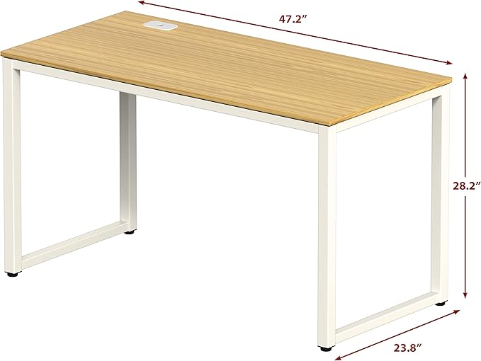 SHW 48-Inch Commercial-Grade Office Computer Desk Oak