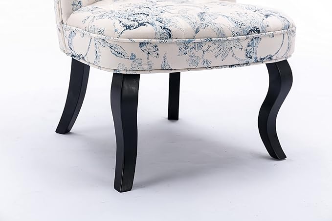 Traditional Cloth Chair Printed Suitable for Living Room Bedroom/Home Office White/Blue/Flowers 1pcs/ctn