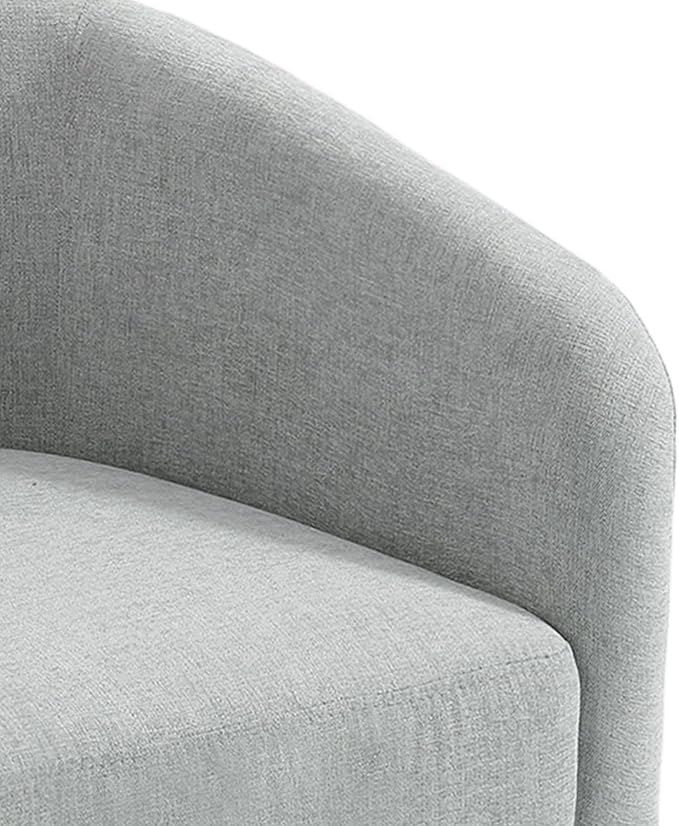 Lumibee Swivel Accent Barrel Chairs Set of 2 Upholstered Comfy Swivel Round Barrel Chair 360° Rotation Single Sofa Club Armchair for Living Room Reading Room Bedroom Chenille Light Grey