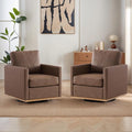 Mlmh &amp Kngwa 30.7 Swivel Accent Chairs Set of 2 Upholstered Accent Chair Modern Faux Leather Swivel Chair for Living Room Bedroom Coffee