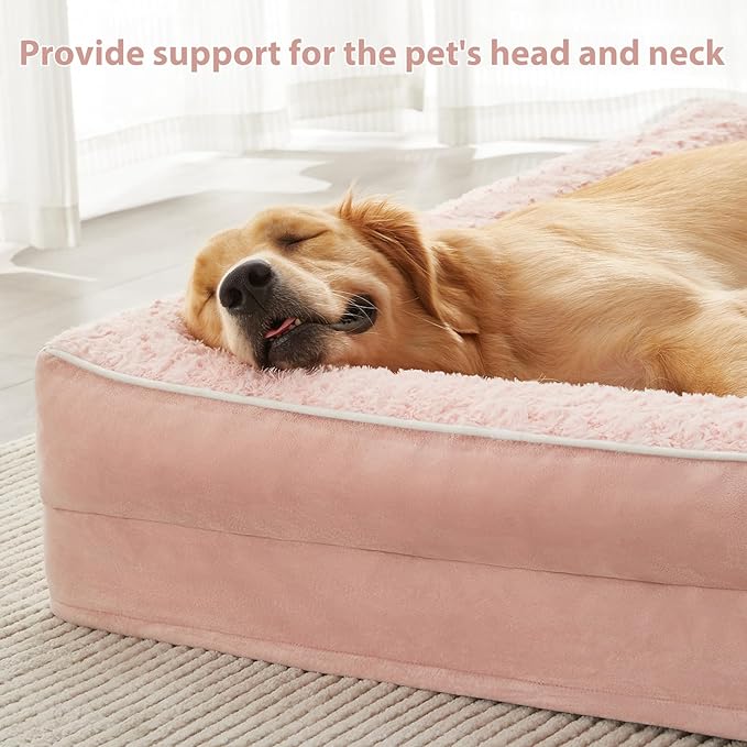 BFPETHOME Orthopedic Dog Beds for Large Dogs-Waterproof Sofa Pet Bed with Removable Washable Cover Big Dog Bed with Waterproof Lining and Nonskid BottomPet Bed for Large Dogs
