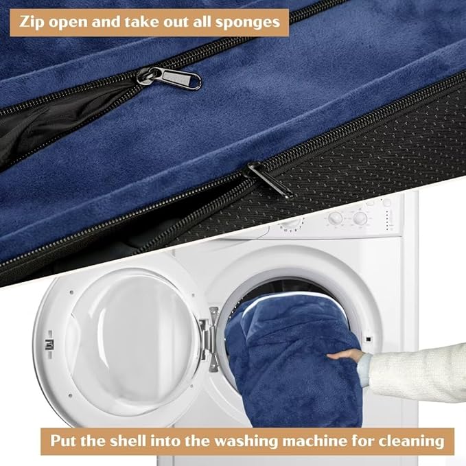 Comfort Expression Orthopedic Dog Bed for Extra Large Dogs 42x30 Inch Waterproof Egg Crate Foam XL Pet Bed with Removable Bolsters Dog Couch with Washable Cover &amp Non-Slip Bottom Navy Blue