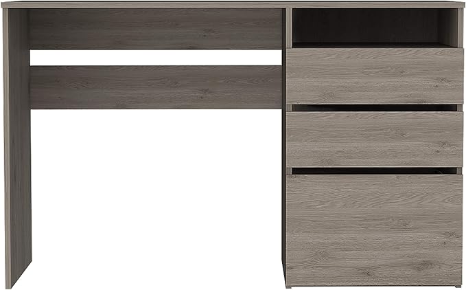Kaimei Louisiana Writing Desk with Three Drawers - Modern &amp Spacious Home Office Desk