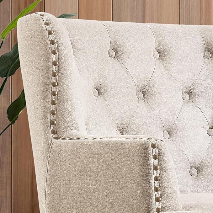 Rosevara Atlas Mid-Century Modern Accent Chair - Upholstered Lounge Arm Chair with Soft Cushion for Small Spaces