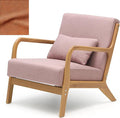 CottonColors Accent Chair Living Room Chairs &amp Reading Chair - Solid Wood Frame with Soft Cushion Removable Machine-Washable Cover(Pink Chair+Orange Chair Cover)