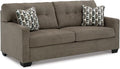 Signature Design by Ashley Mahoney Contemporary 2-in-1 Tufted Sofa Sleeper with Folding Gel Memory Foam Mattress Full Dark Brown