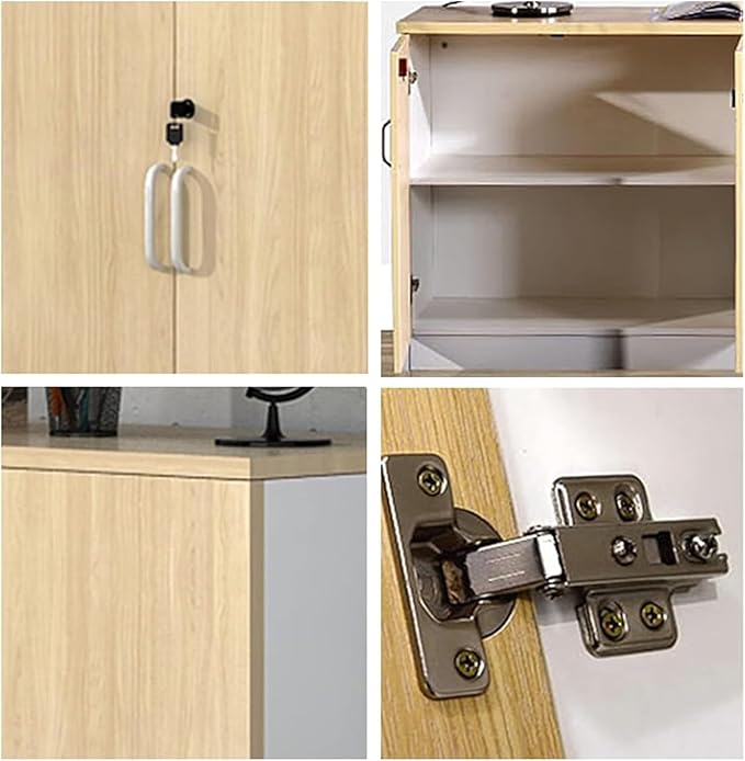 File Cabinet Wooden File Cabinet Two Door Storage Cabinet with Lock Office Cabinet for Home Office