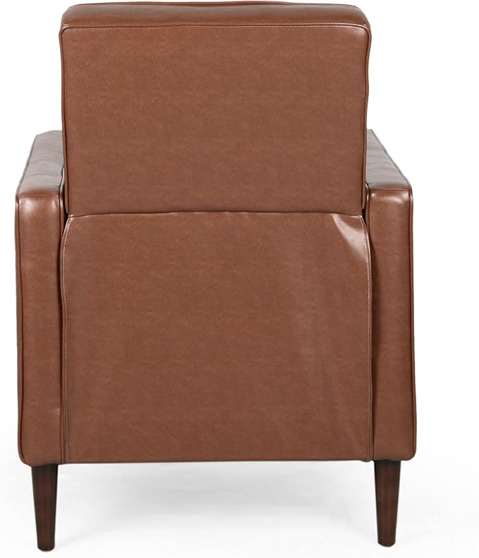 KEIKI Push Back Chair for Living Room Mid-Century Modern Recliner with Birch Legs
