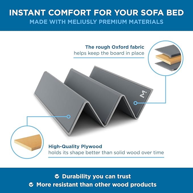 Meliusly Heavy Duty Sleeper Sofa Support Board (36x48 - Twin Size) Reinforced Wood Sofa Bed Support Pull Out Couch Mattress Board Sleeper Bar Shield SleeperSaver