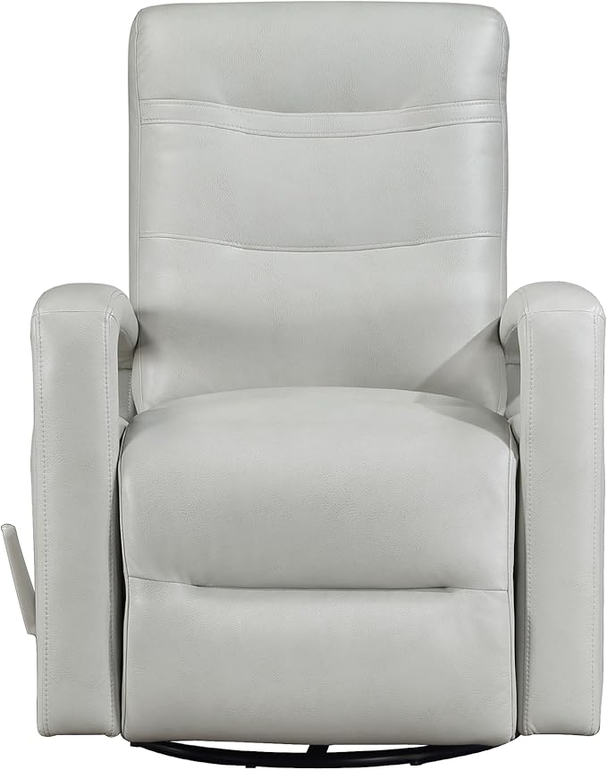 Lexicon Swivel Glider Recliner Chair Living Room Reclining Sofa Chair Home Theater Seating Manual Recliner Sofa Chair with Lever for Living Room/Office/Apartment Smoke
