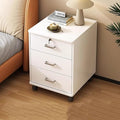Rolling File Cabinet 3 Drawer Under Desk Wood Filing Cabinets for Home Office Organizer A4/Letter Files 14.5x13.4x23.2IN Locking Office Cabinet with Wheels Space-Saving(White)