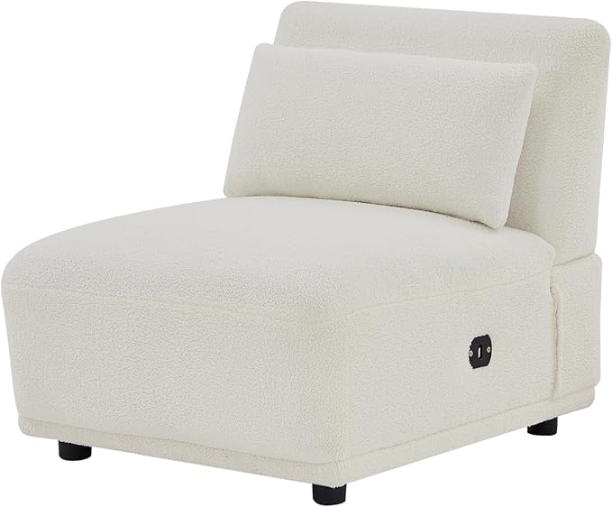 Sectional Sofa CouchConvertible U Shaped Sectional for Living RoomModular L Shaped Couch with Removable Ottoman.（1set-White）