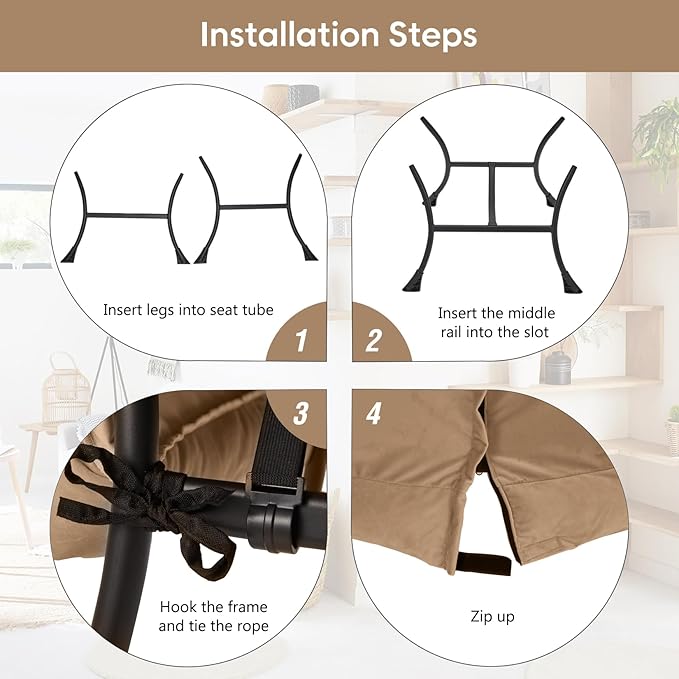 Lazy Chair with Folding Ottoman Modern Large Accent ChairContemporary Lounge Leisure Sofa Chair with Armrests Upholstered Sofa Armchair Reading Chair for BedroomDorm &amp Office(Khaki-f)