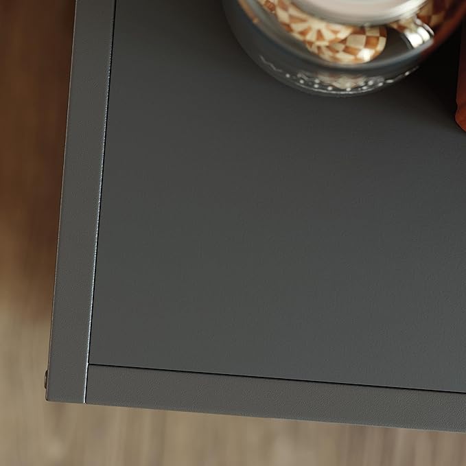 Farmhouse 2 Drawer Small File Cabinet with Lock Modern Under Desk Locking Storage DrawersOrganizer for Home Office Filing Cabinets FurnitureBrown