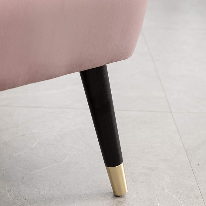 Elon Contemporary Velvet Upholstered Accent Chair Pink