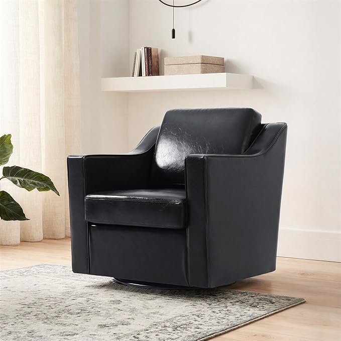 Swivel Accent Chair Modern Round Barrel Arm Chair for Living Room Bedroom Comfy Club Reading Chairs for Adults