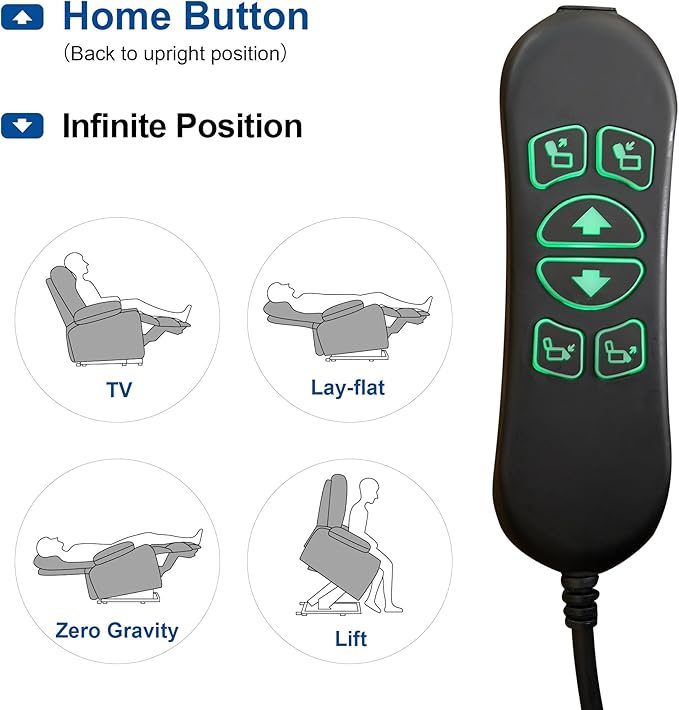 Oversized Power Lift Recliner Dual Motor Elderly Lift Chair with Independent Backrest &amp Footrest Adjustment Hidden Cupholder USB-A/USB-C Charging Ports Lounge Chair for Living Room