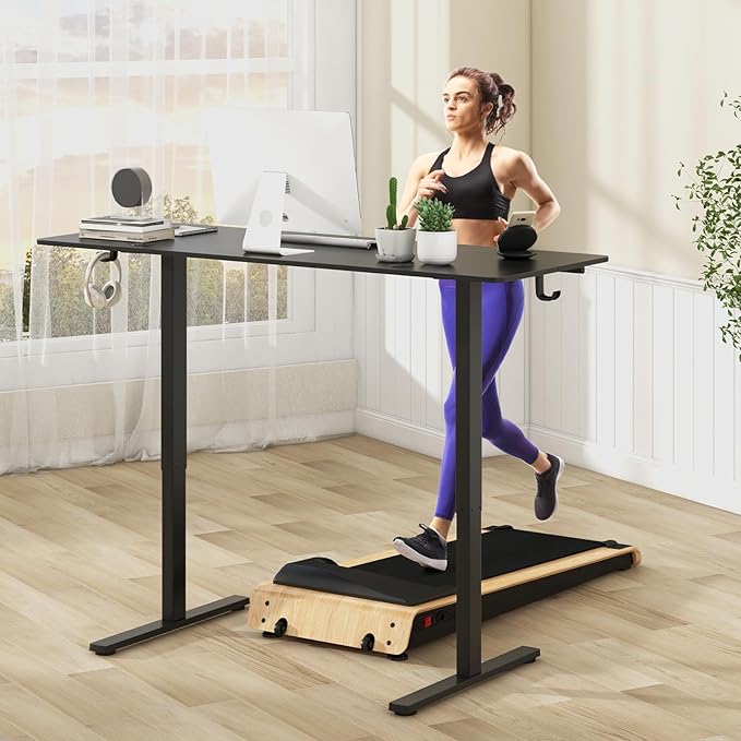 Tangkula 63 Inch Height Adjustable Electric Standing Desk Extra Large Sit Stand Desk with 3 Memory Height Settings Anti-Collision System 2 Hanging Hooks &amp Wire Holes Rising Desk for Home Offic