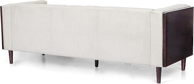 McLarnan Tufted 3 Seater Sofa - Beige/Brown