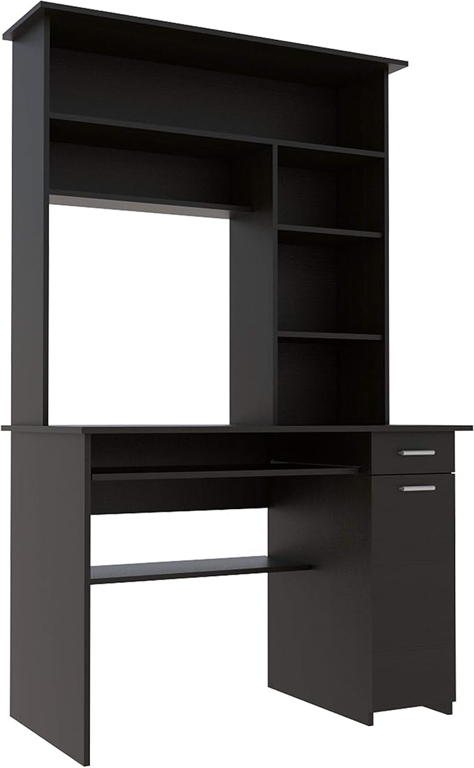 Computer Desk Office Writing Work Study Table with Ample Legroom Home Office Furniture for Study and Home Office Black