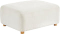 Modern Sherpa Boucle Ottoman Comfy Modular Cloud Couch Ottoman Apartment Cream White