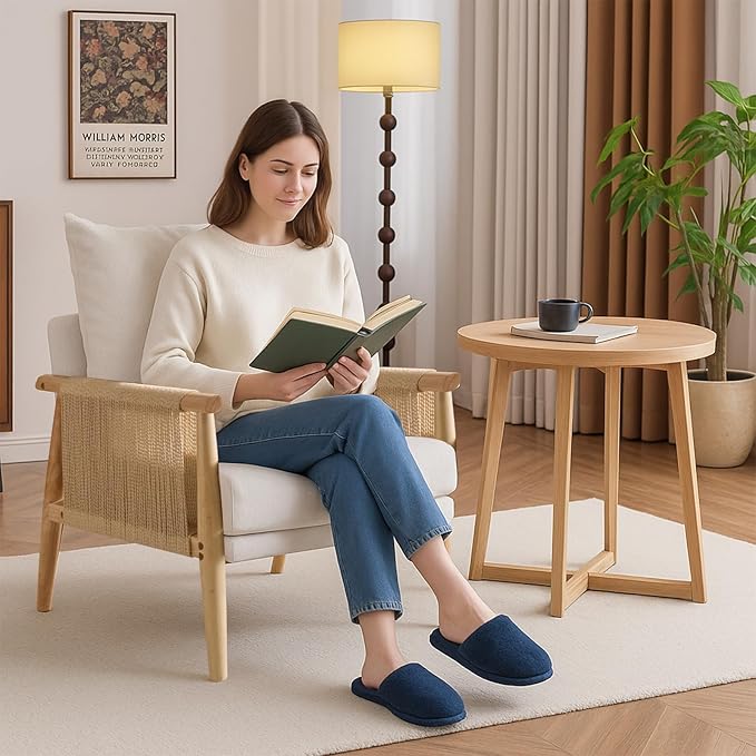 Karl home Cozy Chenille Accent Chair with Lumbar Pillow &amp Rattan Arms Modern Lounge Chair for Living Room Bedroom Reading Nook Beige