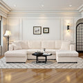 Modular Sectional Sofa U Shaped Cloud Sectional Couches for Living Room Oversized Couch with Doule Chaise &amp Deep Seat Fluffy Corduroy Sofa Washable