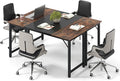 GOFLAME 63” Computer Desk Set of 2 Heavy Duty Metal Frame Laptop Table Writing PC Table Rectangle Home Office Desk Conference Table Meeting Room Boardroom Desk Working Task Desk for Study